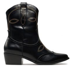 Kowbojki Call It Spring. Czarne botki Call it Spring, bez wzorów, bez obcasa, na płaskiej podeszwie, bez zapięcia. Za 349.99 zł.