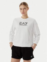 EA7 Emporio Armani Komplet bluza i szorty sportowe 7W000974 AF13135 M0003 Biały Regular Fit. Białe bluzy EA7 Emporio Armani, m, bez wzorów, z bawełny, bez kaptura. Za 589.99 zł.