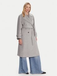 Marella Płaszcz wełniany Tenna 2523016071 Szary Regular Fit. Szare płaszcze Marella, na zimę, bez wzorów, z wełny, bez kaptura. Za 3,559.00 zł.