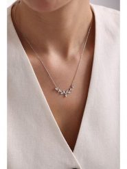 Lodie Silver Srebrny naszyjnik z elementem ozdobnym - dł. 42 cm rozmiar: onesize. Szare naszyjniki Lodie Silver, z cyrkonią, srebrne. Za 105.45 zł.