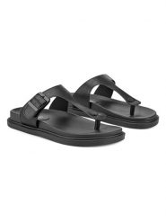 Inselhauptstadt Japonki w kolorze czarnym rozmiar: 40. Czarne klapki Inselhauptstadt, bez wzorów, z otwartym noskiem, bez obcasa. Za 83.22 zł.