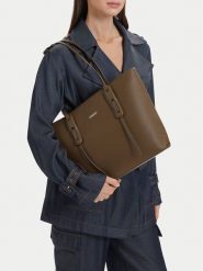 Lasocki Torebka CEO-LSK-X-002-10 Khaki. Brązowe shopper Lasocki, bez wzorów, ze skóry, bez dodatków. Za 219.99 zł.
