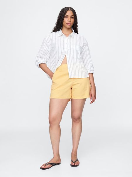 GAP Szorty w kolorze żółtym rozmiar: 40. Żółte szorty GAP, bez wzorów, z podwyższonym stanem. Za 52.05 zł.