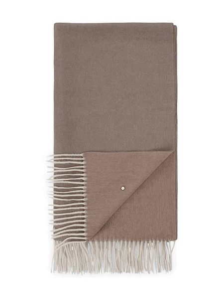 Hey Marly Wełniany szal "Classic" w kolorze beżowo-brązowym - 250 x 65 cm rozmiar: onesize. Brązowe szaliki Hey Marly, bez wzorów, z materiału. Za 217.99 zł.