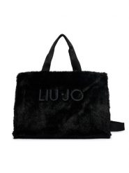 Liu Jo Torebka 2F6037 E0218 Czarny. Czarne shopper Liu Jo, bez wzorów, z materiału, bez dodatków. Za 469.99 zł.