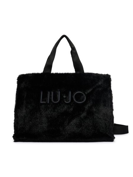 Liu Jo Torebka 2F6037 E0218 Czarny. Czarne shopper Liu Jo, bez wzorów, z materiału, bez dodatków. Za 469.99 zł.