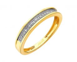 Pierścionek z żółtego złota z diamentami - 0,06 ct - próba 585. Żółte pierścionki Apart, z diamentem, złote. Za 2,359.00 zł.
