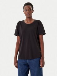 G-Star Raw T-Shirt Rolled Up D24524-4107 Czarny Loose Fit. Czarne t-shirty G-Star, l, bez wzorów, z bawełny, bez kołnierzyka, bez ramiączek. Za 77.99 zł.
