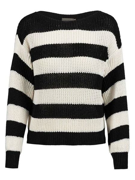Herrlicher Sweter "Louise" w kolorze kremowo-czarnym rozmiar: M. Brązowe swetry Herrlicher, m, bez wzorów, bez ramiączek. Za 159.95 zł.