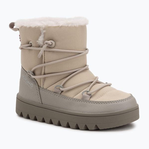 Śniegowce Viking Footwear Snowflake Warm Waterproof SL. Brązowe trapery i śniegowce Viking, z kauczuku, przed kolano. Za 229.99 zł.