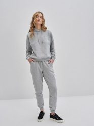 BIG STAR Spodnie dresowe w kolorze szarym rozmiar: XL. Szare spodnie dresowe Big Star, xl, bez wzorów, z dresówki, z podwyższonym stanem. Za 110.04 zł.