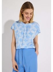 More & More Bluzka w kolorze błękitno-białym rozmiar: 36. Niebieskie bluzki More & More, bez wzorów, z wiskozy, bez kołnierzyka, bez ramiączek. Za 165.99 zł.