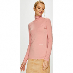 Calvin Klein - Bluzka. Białe bluzki Calvin Klein, l, bez wzorów, z bawełny, casualowe, bez kołnierzyka, bez ramiączek. W wyprzedaży za 159.90 zł.
