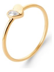 L'Atélier Précieux Pozłacany pierścionek z cyrkoniami rozmiar: 52. Żółte pierścionki l'Atelier precieux, z cyrkonią, pozłacane. Za 130.99 zł.