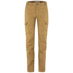 Spodnie outdoorowe damskie Fjallraven Stina Trousers. Brązowe spodnie sportowe Fjällräven, s, bez wzorów, trekkingowe. Za 503.99 zł.