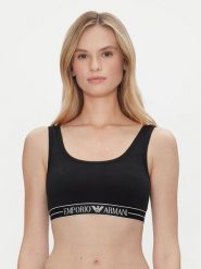Emporio Armani Underwear Biustonosz top EW000420 AF10881 UC001 Czarny. Czarne biustonosze Emporio Armani Underwear, xs, bez wzorów, z bawełny, bez kołnierzyka, bez ramiączek. Za 119.99 zł.