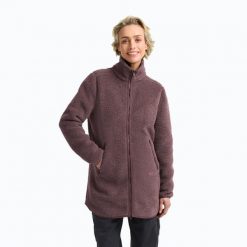 Bluza polarowa damska Jack Wolfskin High Curl Coat. Fioletowe bluzy Jack Wolfskin, xs, bez wzorów, z materiału, bez kaptura. Za 609.99 zł.