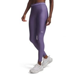 Legginsy Under Armour Heatgear Legging Damskie. Fioletowe legginsy Under Armour, s, bez wzorów, z elastanu, z podwyższonym stanem, długie. Za 282.99 zł.