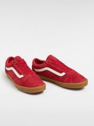 Vans Skórzane sneakersy "Old Skool Lowpro" w kolorze czerwonym rozmiar: 39. Czerwone trampki Vans, bez wzorów, bez zapięcia. Za 191.45 zł.