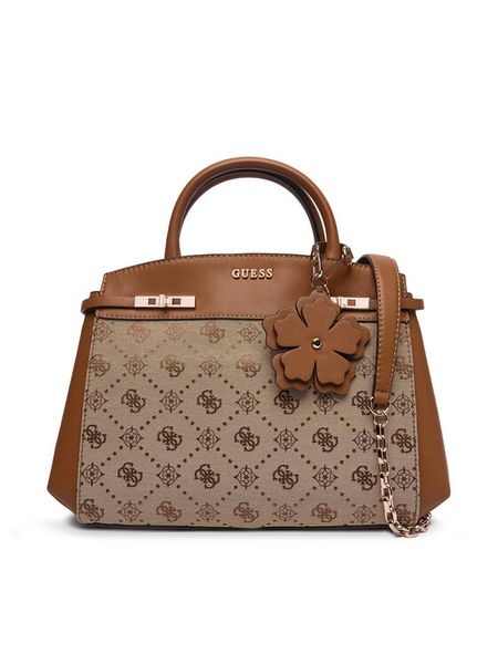 Guess Torebka Melinda HWJP99 02060 Brązowy. Brązowe torebki klasyczne Guess, z aplikacjami, ze skóry, bez dodatków. Za 679.99 zł.