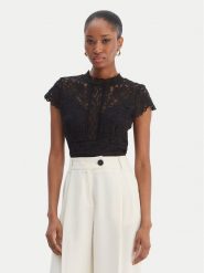 Morgan Bluzka 261-DBODY Czarny Slim Fit. Czarne bluzki Morgan, xs, bez wzorów, z syntetyku, bez kołnierzyka, bez ramiączek. Za 239.99 zł.