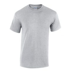 Koszulka Unisex Dla Dorosłych Z Grubej Mieszanki Bawełny. Szare bluzki GILDAN, xl, bez wzorów, z bawełny, sportowe, bez kołnierzyka, bez ramiączek. Za 37.99 zł.