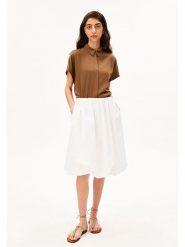 Armedangels Bluzka ''Larisaana'' w kolorze jasnobrązowym rozmiar: XL. Brązowe bluzki ARMEDANGELS, xl, bez wzorów, bez kołnierzyka, bez ramiączek. Za 190.45 zł.