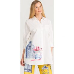 KOSZULA ADEPTO Weekend Max Mara. Białe koszule Weekend Max Mara, bez wzorów, z bawełny, bez kołnierzyka, bez ramiączek. Za 575.40 zł.