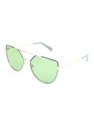 Polaroid Damskie okulary przeciwsłoneczne w kolorze złoto-zielonym rozmiar: 58. Zielone okulary przeciwsłoneczne Polaroid, bez wzorów, z tworzywa sztucznego. Za 135.81 zł.