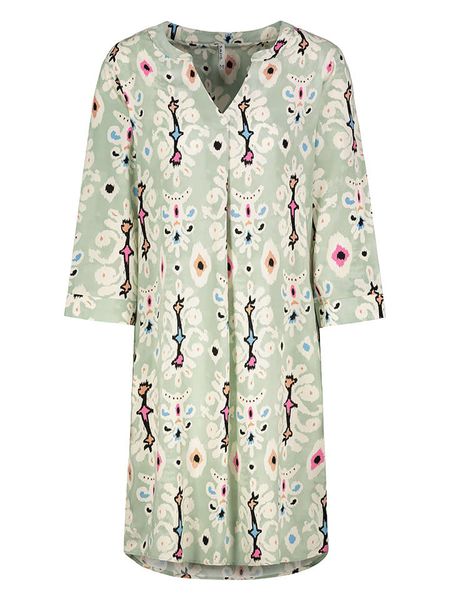 Sublevel Sukienka w kolorze jasnozielono-beżowym rozmiar: M. Zielone sukienki Sublevel, m, bez wzorów, z wiskozy, retro, bez kołnierzyka, bez ramiączek, midi. Za 52.42 zł.