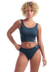 Adidas Top w kolorze granatowym rozmiar: XL. Niebieskie topy Adidas, xl, bez wzorów, bez kołnierzyka, bez ramiączek. Za 52.67 zł.