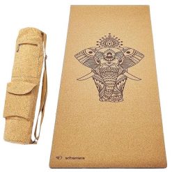 Zestaw mata do jogi z korka i gumy 5 mm + torba z korka - Eléphant. Brązowe torby na ramię ACHAMANA, bez wzorów, z bawełny, eleganckie, na ramię, duże, bez dodatków. Za 550.00 zł.