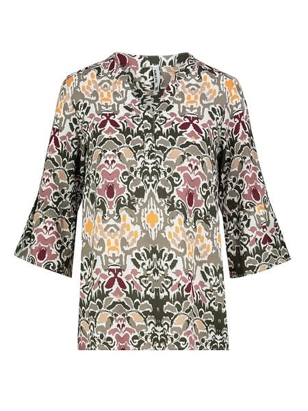 Sublevel Bluzka w kolorze ciemnozielono-szaroróżowym rozmiar: S. Zielone bluzki Sublevel, s, bez wzorów, z wiskozy, klasyczne, bez kołnierzyka, bez ramiączek. Za 43.68 zł.