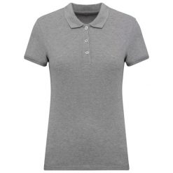 Damska koszulka polo pique Kariban. Szare bluzki KARIBAN, bez wzorów, z bawełny, bez kołnierzyka, bez ramiączek. Za 206.00 zł.