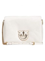 Pinko Skórzana torebka w kolorze kremowym - 26 x 19 x 12 cm rozmiar: onesize. Brązowe torby na ramię Pinko, bez wzorów, z materiału, na ramię, bez dodatków. Za 1,166.80 zł.