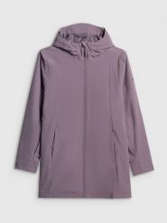 4F Parka przejściowa membrana 5000 damska - fioletowa XXL. Fioletowe parki 4f, xxl, ze skóry, bez kaptura. Za 449.99 zł.