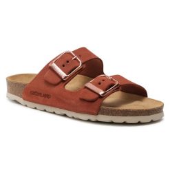 Klapki Grünland. Brązowe klapki Grünland, bez wzorów, bez obcasa. Za 189.99 zł.