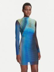 Desigual Sukienka codzienna Shira 25WWVK43 Niebieski Slim Fit. Niebieskie sukienki Desigual, na co dzień, m, bez wzorów, z syntetyku, bez kołnierzyka, bez ramiączek, proste. Za 429.99 zł.