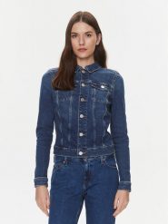 Tommy Jeans Kurtka jeansowa Vivianne DW0DW17215 Granatowy Regular Fit. Niebieskie kurtki Tommy Jeans, s, bez wzorów, z bawełny, bez kaptura. Za 309.99 zł.