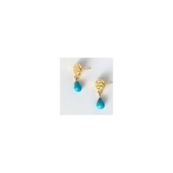 Kolczyki z turkusami Turquoise Drop. Żółte kolczyki Iluzja jewellery, srebrne. Za 105.00 zł.