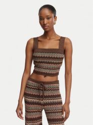 Marciano Guess Top G6GR15 Z0643 Brązowy Regular Fit. Brązowe topy Marciano Guess, m, z aplikacjami, z syntetyku, bez kołnierzyka, bez ramiączek. Za 519.99 zł.