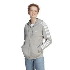 Bluza z kapturem damska Adidas Gym & Pilates. Białe bluzy Adidas, m, bez wzorów, z bawełny, z kapturem. W wyprzedaży za 189.99 zł.