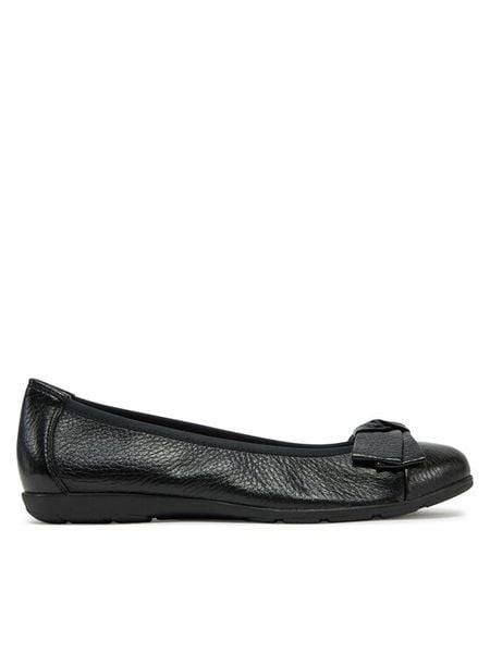 Caprice Baleriny 9-22153-42 Czarny. Czarne baleriny Caprice, bez wzorów, ze skóry, bez obcasa. Za 286.99 zł.