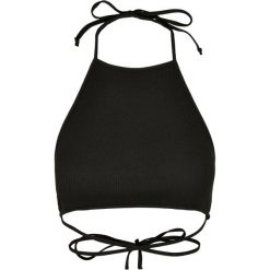 Trapezowy Top W Prążki Dla Kobiet. Czarne topy Urban Classics, xl, bez wzorów, bez kołnierzyka, bez ramiączek. Za 72.99 zł.