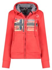 Geographical Norway Bluza "Farlotte" w kolorze czerwonym rozmiar: L. Czerwone bluzy sportowe Geographical Norway, l, z aplikacjami, bez kaptura. Za 116.45 zł.