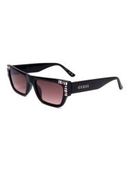 Guess Damskie okulary przeciwsłoneczne w kolorze czarno-jasnoróżowym rozmiar: 53. Czarne okulary przeciwsłoneczne Guess, z aplikacjami, z tworzywa sztucznego, wakacyjne. Za 188.85 zł.
