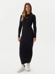 Guess Sukienka dzianinowa V5BK02 Z3JD2 Czarny Slim Fit. Czarne sukienki Guess, xl, z aplikacjami, z dzianiny, bez kołnierzyka, bez ramiączek. Za 479.99 zł.