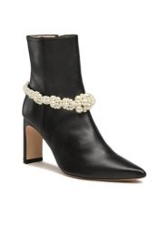 Custommade Botki Athena 999625083 Czarny. Czarne botki Custommade, bez wzorów, ze skóry, bez obcasa, na słupku, bez zapięcia. Za 2,699.00 zł.