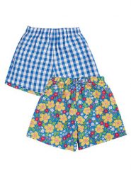 Frugi Dwustronne szorty "Raina" w kolorze niebieskim ze wzorem rozmiar: 122/128. Niebieskie szorty Frugi, bez wzorów, z bawełny. Za 135.49 zł.