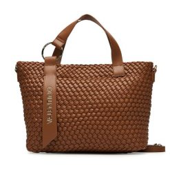 Torebka Valentino. Brązowe shopper Valentino, bez wzorów, bez dodatków. Za 649.99 zł.